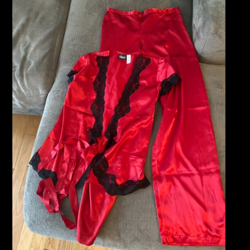 Sexy PJs - 100% Polyester  - Red - 2 piece set